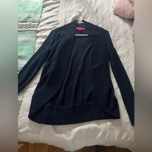 Lily Pulitzer Women's Black Open Front Sweater